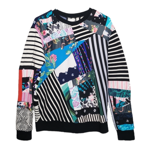 zero waste Daniel Tops - ZERO WASTE DANIEL mixed print 'all-over reroll' sustainable sweatshirt Small